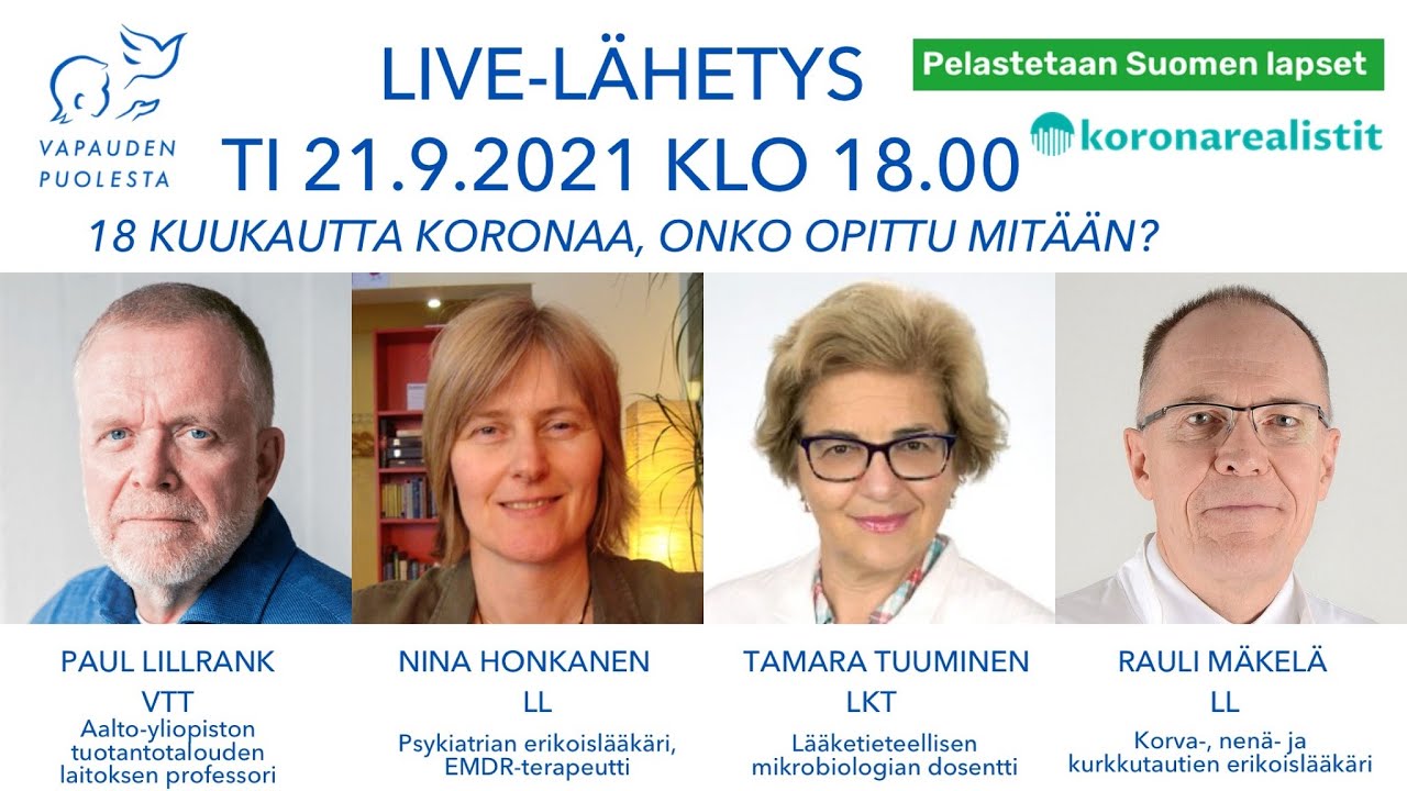 Vapauden puolesta - LIVE 21.9 klo 18.00